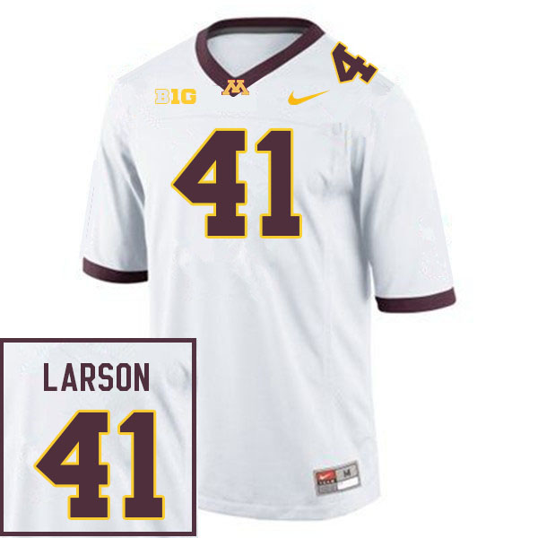 Men #41 Cade Larson Minnesota Golden Gophers College Football Jerseys Sale-White - Click Image to Close